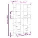 Casa si Gradina - Mobilier - Biblioteci si rafturi - Biblioteci - Raft pentru carti Stejar Artizanal 82 x 32 x 144,5 cm - Infinity.ro