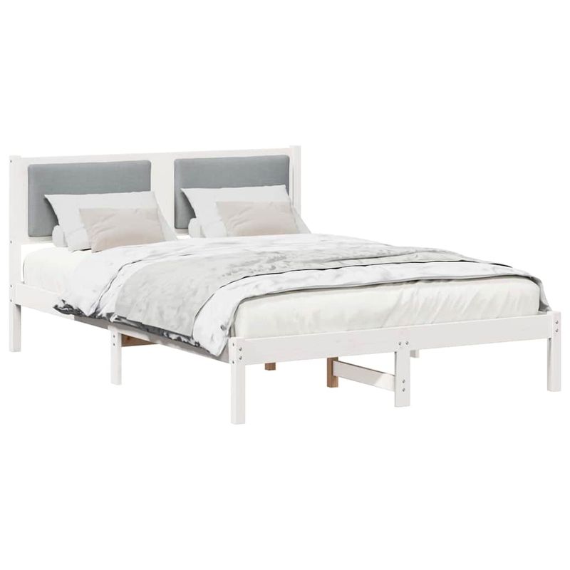 Casa si Gradina - Mobilier - Paturi si accesorii - Paturi - Cadru de pat Gri deschis 150 x 200 cm Lemn de pin masiv - Infinity.ro