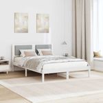 Casa si Gradina - Mobilier - Paturi si accesorii - Paturi - Cadru de pat Gri deschis 150 x 200 cm Lemn de pin masiv - Infinity.ro