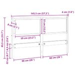 Casa si Gradina - Mobilier - Paturi si accesorii - Accesorii paturi - Tablie de pat Stejar Sonoma 75 cm Lemn compozit - Infinity.ro