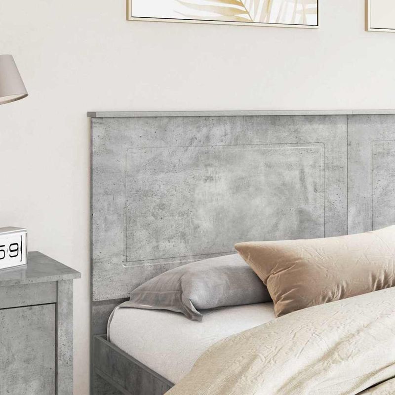 Casa si Gradina - Mobilier - Paturi si accesorii - Accesorii paturi - Tablie de pat cu nasturi gri inchis 140 cm textil - Infinity.ro