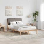 Casa si Gradina - Mobilier - Paturi si accesorii - Paturi - Cadru de pat Maroniu si taupe 120 x 190 cm Lemn masiv de pin - Infinity.ro
