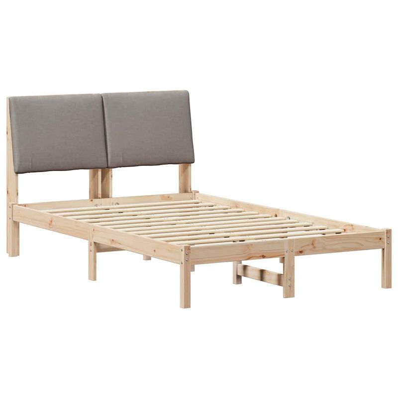 Casa si Gradina - Mobilier - Paturi si accesorii - Paturi - Cadru de pat Maroniu si taupe 120 x 190 cm Lemn masiv de pin - Infinity.ro