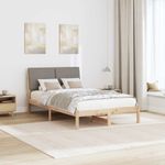 Casa si Gradina - Mobilier - Paturi si accesorii - Paturi - Cadru de pat Maroniu si taupe 120 x 190 cm Lemn masiv de pin - Infinity.ro