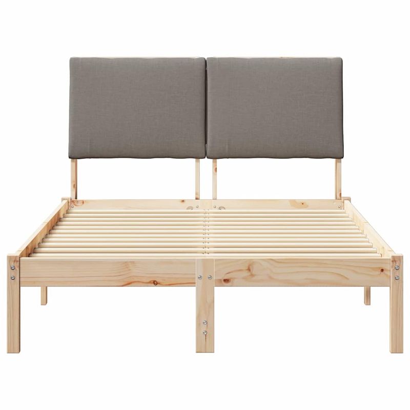 Casa si Gradina - Mobilier - Paturi si accesorii - Paturi - Cadru de pat Maroniu si taupe 120 x 190 cm Lemn masiv de pin - Infinity.ro