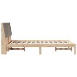 Casa si Gradina - Mobilier - Paturi si accesorii - Paturi - Cadru de pat Maroniu si taupe 120 x 190 cm Lemn masiv de pin - Infinity.ro