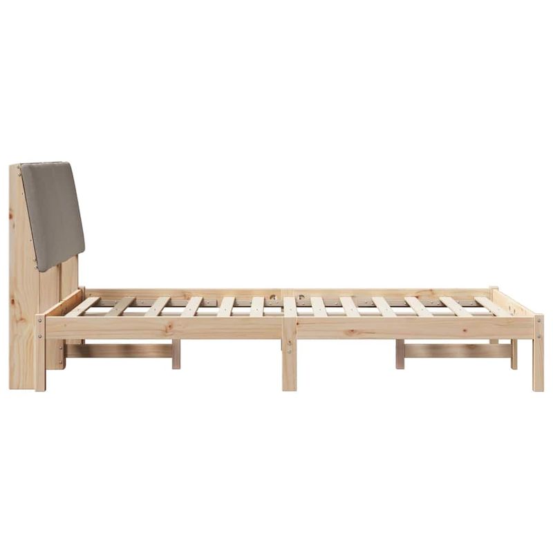 Casa si Gradina - Mobilier - Paturi si accesorii - Paturi - Cadru de pat Maroniu si taupe 120 x 190 cm Lemn masiv de pin - Infinity.ro