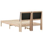 Casa si Gradina - Mobilier - Paturi si accesorii - Paturi - Cadru de pat Maroniu si taupe 120 x 190 cm Lemn masiv de pin - Infinity.ro