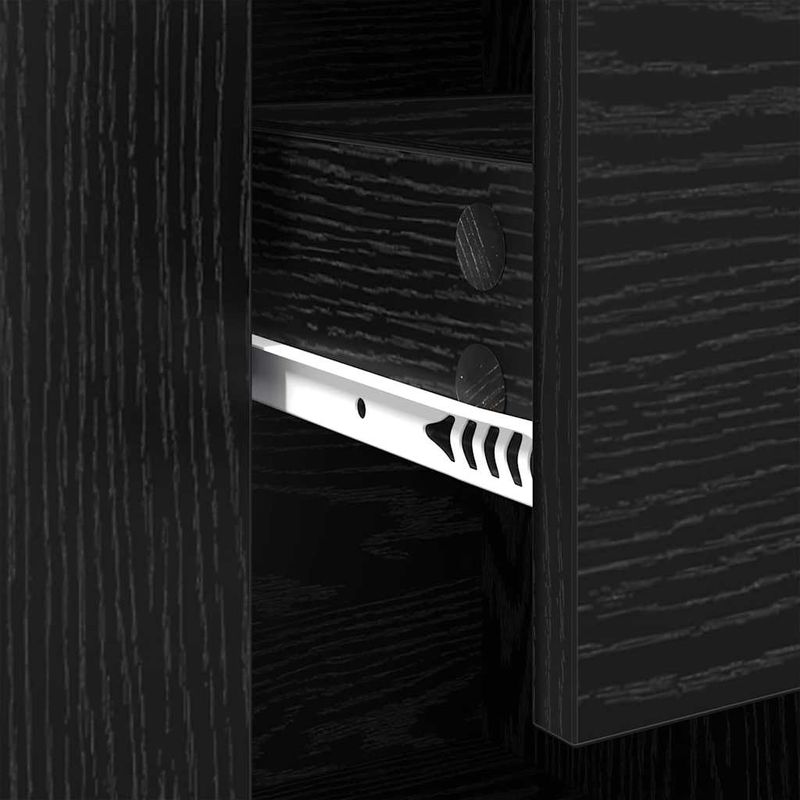 Casa si Gradina - Mobilier - Comode si corpuri - Comode - Bufet cu sertar Stejar Negru 100 x 30 x 59,5 cm Lemn compozit - Infinity.ro