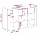 Casa si Gradina - Mobilier - Comode si corpuri - Comode - Bufet cu sertar Stejar Negru 100 x 30 x 59,5 cm Lemn compozit - Infinity.ro
