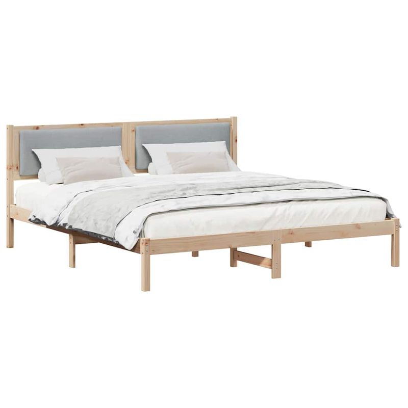 Casa si Gradina - Mobilier - Paturi si accesorii - Paturi - Cadru de pat Gri deschis 180 x 200 cm Lemn de pin masiv - Infinity.ro