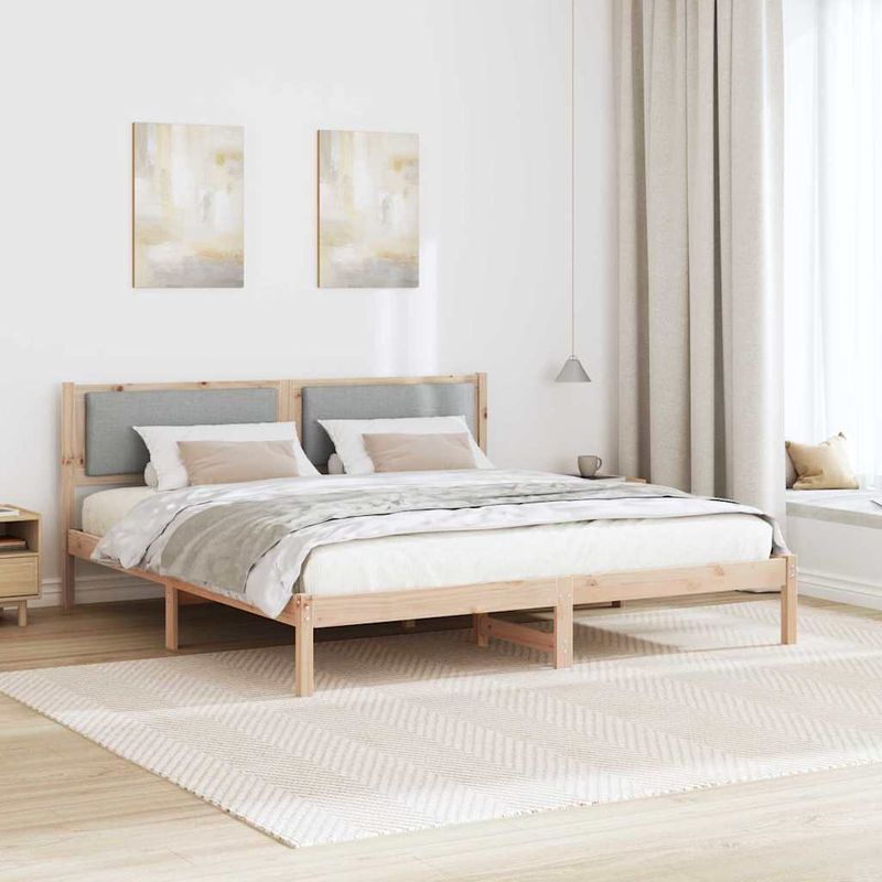 Casa si Gradina - Mobilier - Paturi si accesorii - Paturi - Cadru de pat Gri deschis 180 x 200 cm Lemn de pin masiv - Infinity.ro