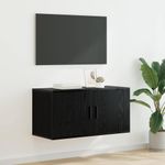 Casa si Gradina - Mobilier - Comode si corpuri - Comode - Dulap TV montat pe perete Stejar negru 80 x 34.5 x 40 cm - Infinity.ro