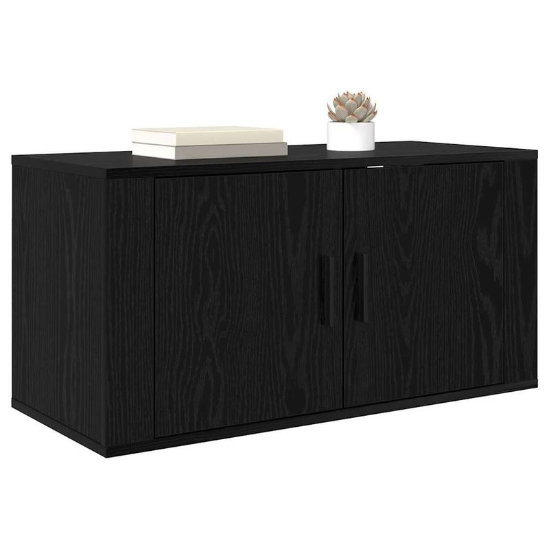 Casa si Gradina - Mobilier - Comode si corpuri - Comode - Dulap TV montat pe perete Stejar negru 80 x 34.5 x 40 cm - Infinity.ro
