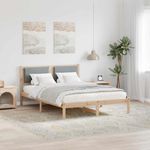 Casa si Gradina - Mobilier - Paturi si accesorii - Paturi - Cadru de pat Gri deschis 150 x 200 cm Lemn de pin masiv - Infinity.ro