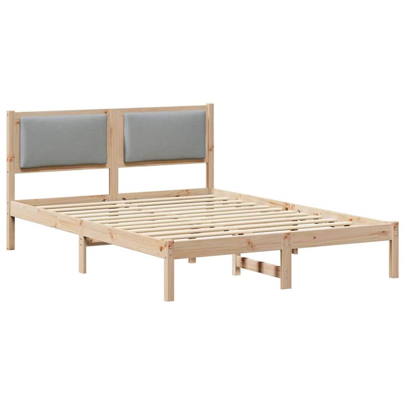 Casa si Gradina - Mobilier - Paturi si accesorii - Paturi - Cadru de pat Gri deschis 150 x 200 cm Lemn de pin masiv - Infinity.ro
