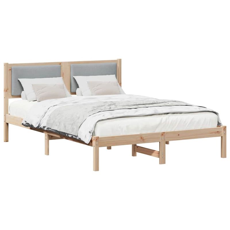 Casa si Gradina - Mobilier - Paturi si accesorii - Paturi - Cadru de pat Gri deschis 150 x 200 cm Lemn de pin masiv - Infinity.ro