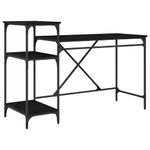 Casa si Gradina - Mobilier - Mese si birouri - Birouri - Birou Stejar Negru 135 x 50 x 90 cm Lemn compozit - Infinity.ro