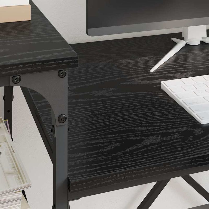 Casa si Gradina - Mobilier - Mese si birouri - Birouri - Birou Stejar Negru 135 x 50 x 90 cm Lemn compozit - Infinity.ro