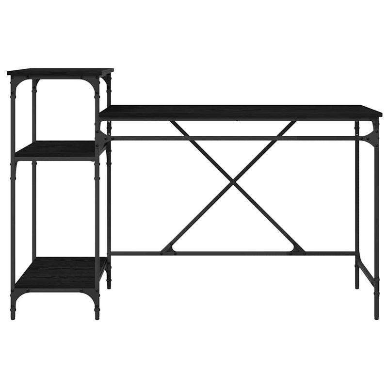 Casa si Gradina - Mobilier - Mese si birouri - Birouri - Birou Stejar Negru 135 x 50 x 90 cm Lemn compozit - Infinity.ro