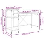 Casa si Gradina - Mobilier - Mese si birouri - Birouri - Birou Stejar Negru 135 x 50 x 90 cm Lemn compozit - Infinity.ro