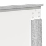 Casa si Gradina - Mobilier - Paturi si accesorii - Accesorii paturi - Tablie de pat cu aripioare gri deschis 147x16x78/88 cm catifea - Infinity.ro