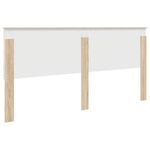 Casa si Gradina - Mobilier - Paturi si accesorii - Accesorii paturi - Tablie de pat cu LED, alb, 93x16x118/128 cm, piele ecologica - Infinity.ro