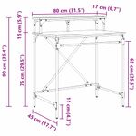 Casa si Gradina - Mobilier - Comode si corpuri - Noptiere - Birou Stejar Artizanal 80 x 50 x 90 cm Lemn compozit - Infinity.ro