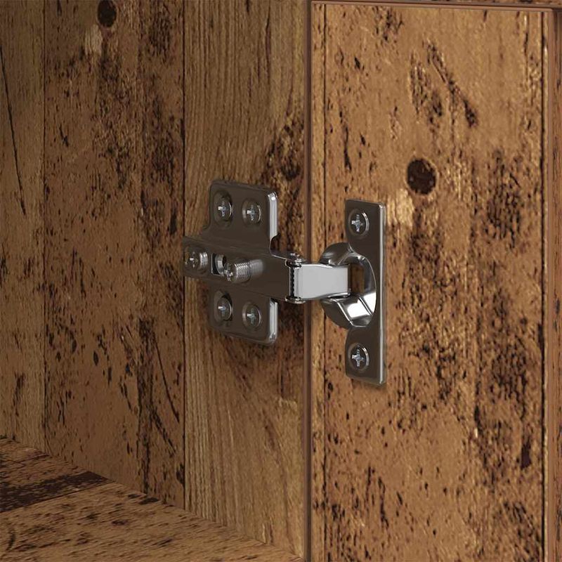 Casa si Gradina - Mobilier - Comode si corpuri - Comode - Bufet Lemn Vechi 34,5 x 34 x 90 cm Lemn Ingineresc si Fier - Infinity.ro