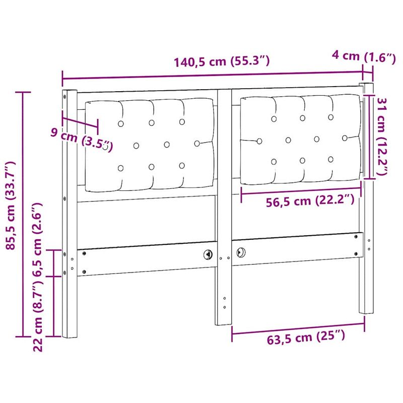 Casa si Gradina - Mobilier - Paturi si accesorii - Accesorii paturi - Tablie de pat Stejar Sonoma 160 cm Lemn compozit - Infinity.ro