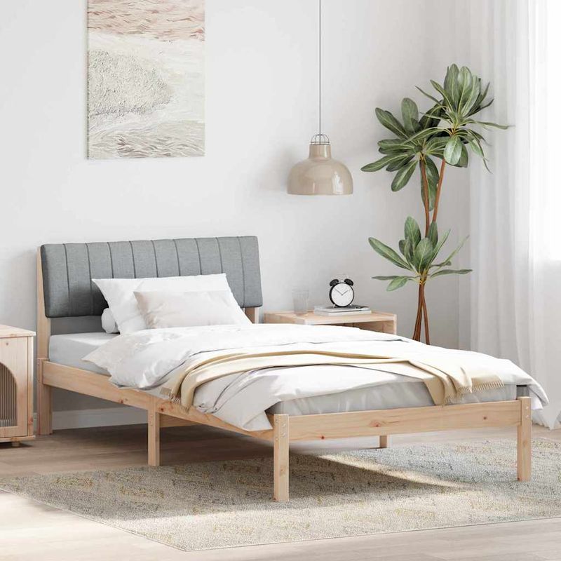 Casa si Gradina - Mobilier - Paturi si accesorii - Paturi - Cadru de pat Maro si gri deschis 100 x 200 cm Lemn masiv de pin - Infinity.ro