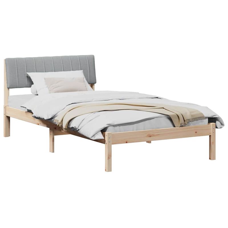 Casa si Gradina - Mobilier - Paturi si accesorii - Paturi - Cadru de pat Maro si gri deschis 100 x 200 cm Lemn masiv de pin - Infinity.ro