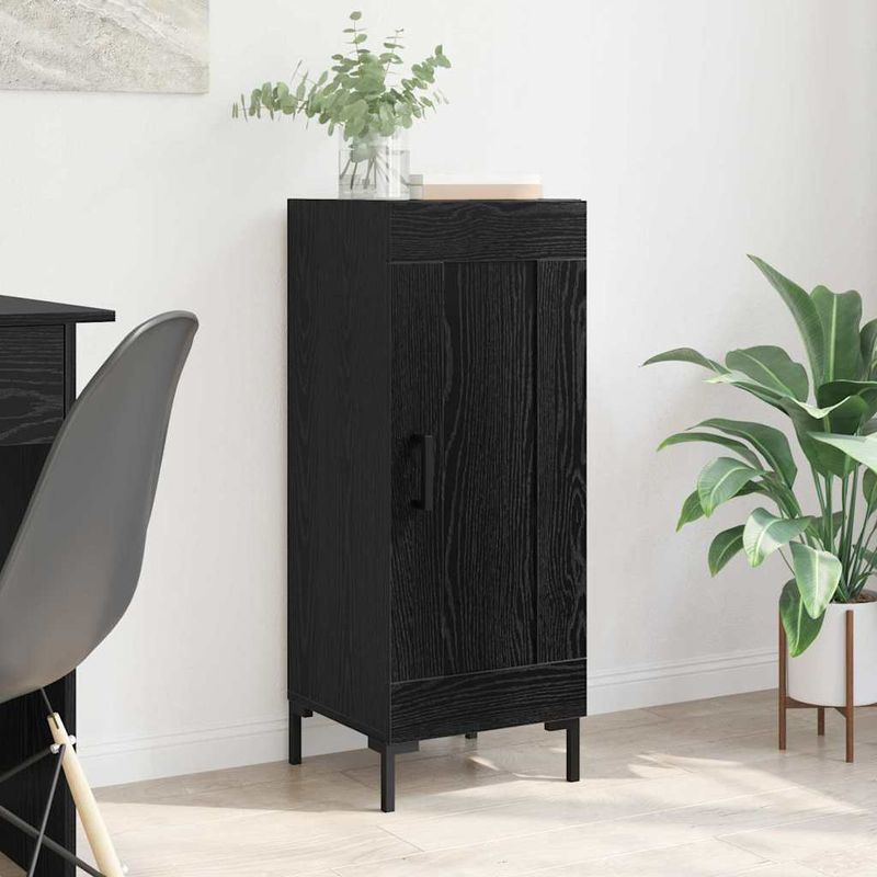 Casa si Gradina - Mobilier - Comode si corpuri - Comode - Bufet Olden Stejar Negru 34,5 x 34 x 90 cm - Infinity.ro