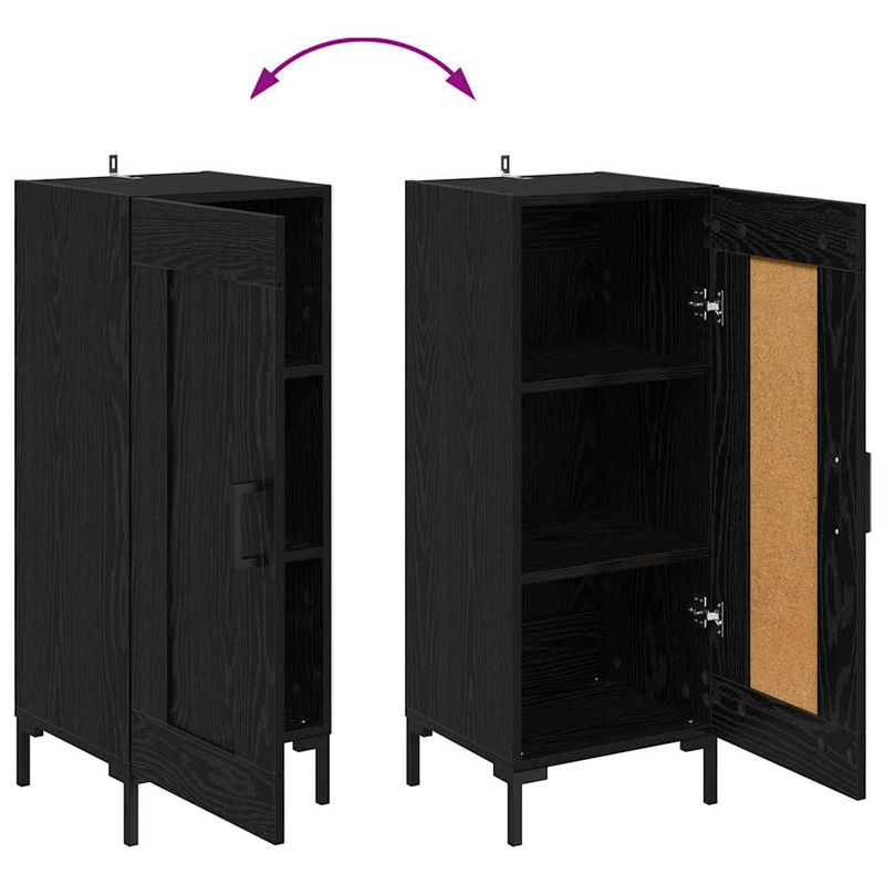 Casa si Gradina - Mobilier - Comode si corpuri - Comode - Bufet Olden Stejar Negru 34,5 x 34 x 90 cm - Infinity.ro