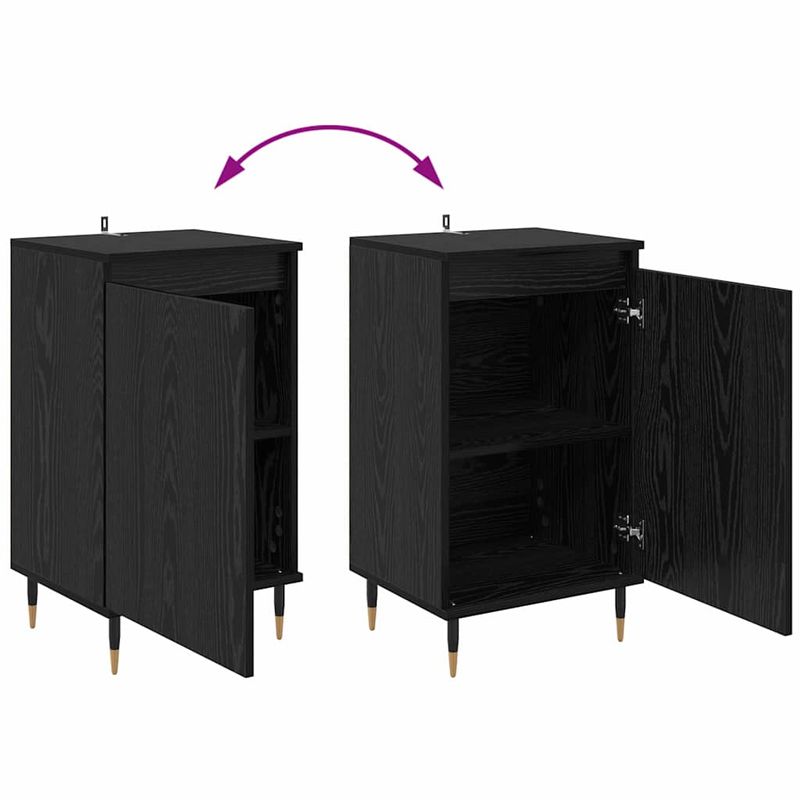 Casa si Gradina - Mobilier - Comode si corpuri - Comode - Bufet 2 pcs Stejar Negru 40 x 35 x 70 cm - Infinity.ro