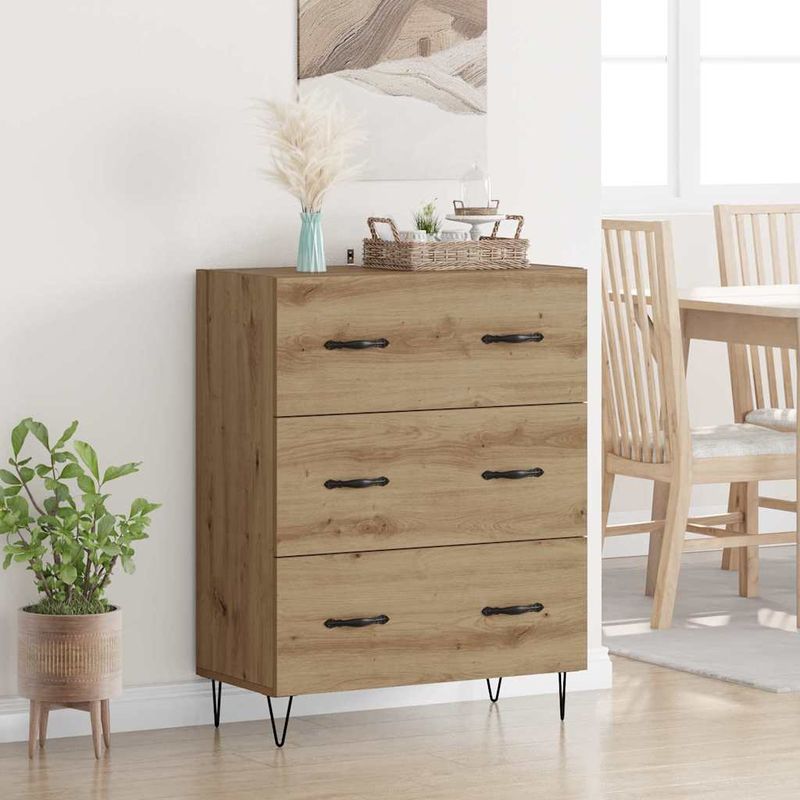 Casa si Gradina - Mobilier - Comode si corpuri - Comode - Bufet cu sertar Stejar Artizanal 69,5 x 34 x 90 cm - Infinity.ro