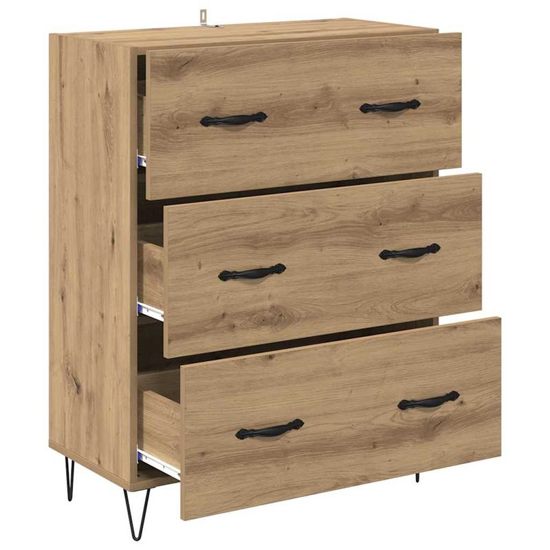 Casa si Gradina - Mobilier - Comode si corpuri - Comode - Bufet cu sertar Stejar Artizanal 69,5 x 34 x 90 cm - Infinity.ro