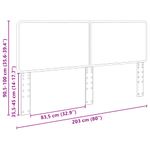 Casa si Gradina - Mobilier - Paturi si accesorii - Accesorii paturi - Tablie de pat cu aripioare gri inchis 83x23x118/128 cm textil - Infinity.ro