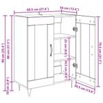 Casa si Gradina - Mobilier - Comode si corpuri - Comode - Bufet Lemn Vechi 69,5 x 34 x 90 cm Lemn Ingineresc si Fier - Infinity.ro