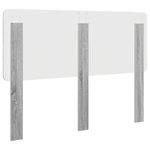 Casa si Gradina - Mobilier - Paturi si accesorii - Accesorii paturi - Tablie de pat cu aripioare gri 183x23x78/88 cm piele ecologica - Infinity.ro