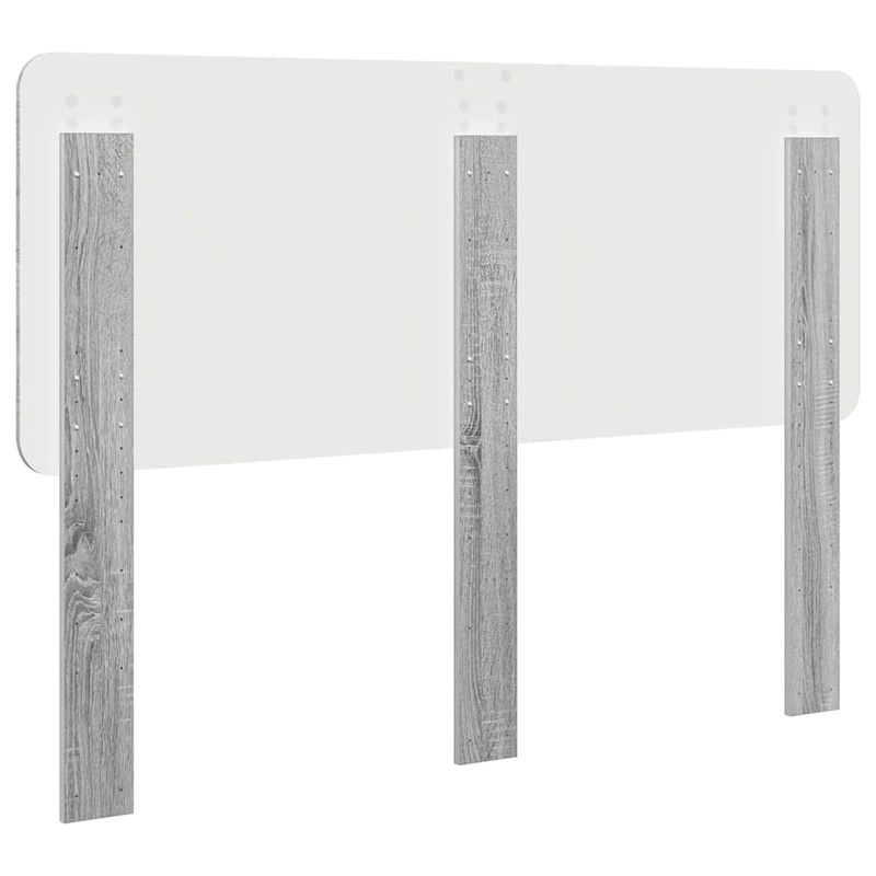 Casa si Gradina - Mobilier - Paturi si accesorii - Accesorii paturi - Tablie de pat cu aripioare gri 183x23x78/88 cm piele ecologica - Infinity.ro