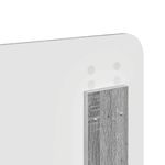 Casa si Gradina - Mobilier - Paturi si accesorii - Accesorii paturi - Tablie de pat cu aripioare gri 183x23x78/88 cm piele ecologica - Infinity.ro