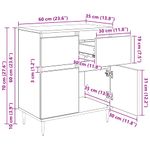 Casa si Gradina - Mobilier - Comode si corpuri - Comode - Bufet Lemn Vechi 60 x 35 x 70 cm Lemn Ingineresc si Fier - Infinity.ro