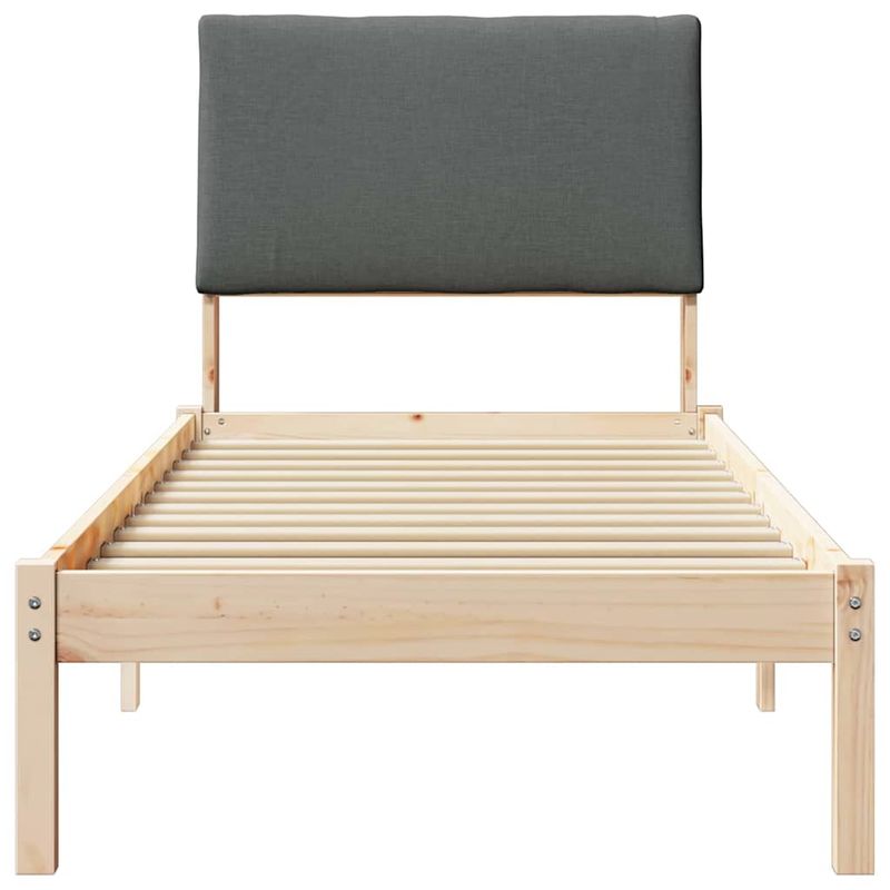 Casa si Gradina - Mobilier - Paturi si accesorii - Paturi - Cadru de pat maro si gri inchis 75 x 190 cm Lemn masiv de pin - Infinity.ro