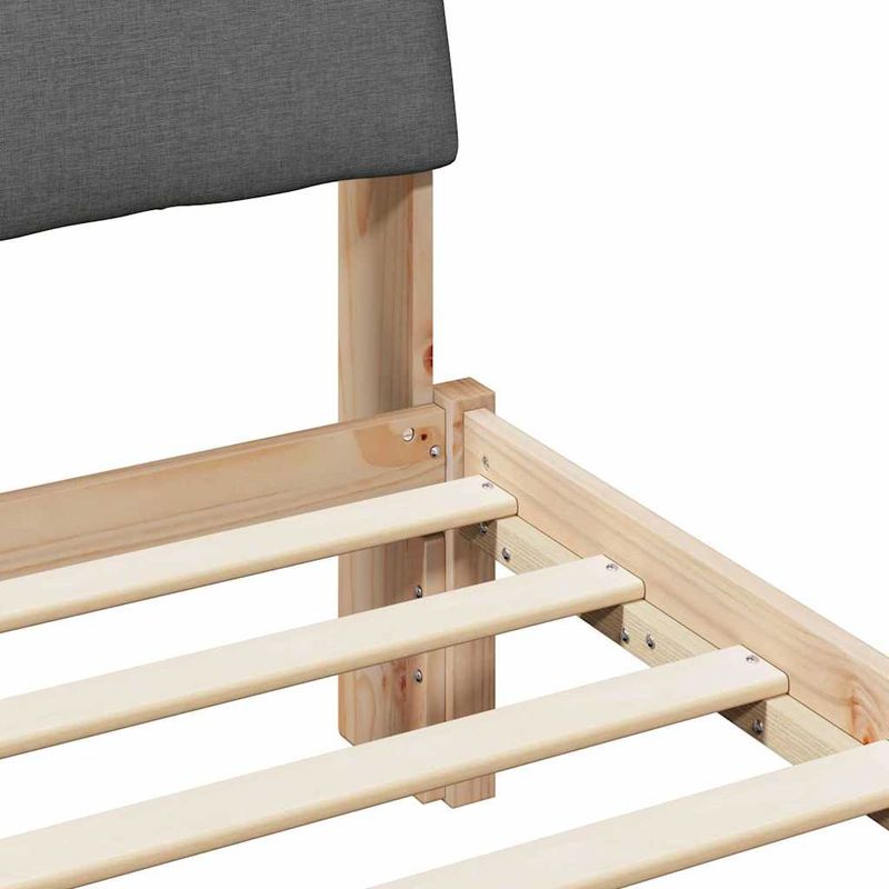 Casa si Gradina - Mobilier - Paturi si accesorii - Paturi - Cadru de pat maro si gri inchis 75 x 190 cm Lemn masiv de pin - Infinity.ro