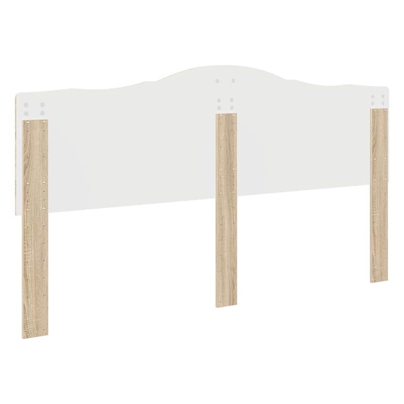 Casa si Gradina - Mobilier - Paturi si accesorii - Accesorii paturi - Tablie de pat cu LED, alb, 180x5x78/88 cm, piele ecologica - Infinity.ro