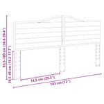 Casa si Gradina - Mobilier - Paturi si accesorii - Accesorii paturi - Tablie de pat cu LED, alb, 180x5x78/88 cm, piele ecologica - Infinity.ro