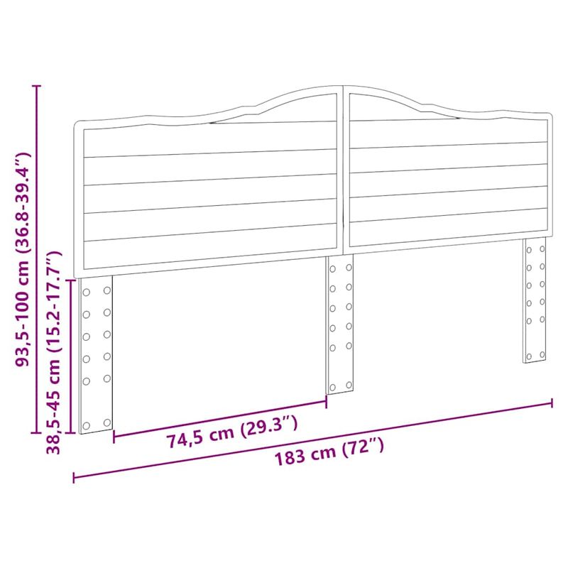 Casa si Gradina - Mobilier - Paturi si accesorii - Accesorii paturi - Tablie de pat cu LED, alb, 180x5x78/88 cm, piele ecologica - Infinity.ro