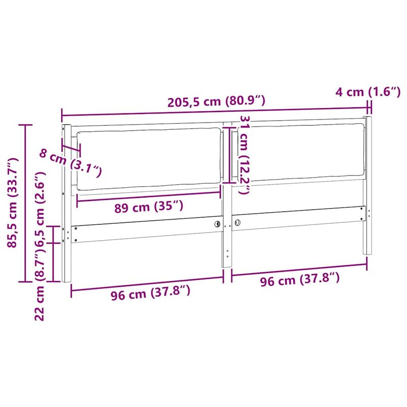 Casa si Gradina - Mobilier - Paturi si accesorii - Accesorii paturi - Tablie de pat Stejar Sonoma 90 cm Lemn compozit - Infinity.ro