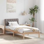 Casa si Gradina - Mobilier - Paturi si accesorii - Paturi - Cadru de pat Maroniu si taupe 80 x 200 cm Lemn masiv de pin - Infinity.ro